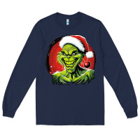 Navy Grinch Long Sleeve Tee - Unal Design
