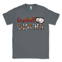 Charcoal Heather baseball brother with leopard Classic Tee - texasbilliewilder