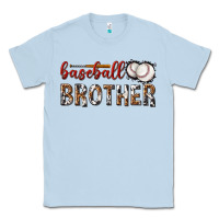 Dusty Blue baseball brother with leopard Classic Tee - texasbilliewilder
