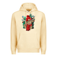 Pina Colada Red Christmas long haired Cow Premium Hoodie - NancyCooperArtShop