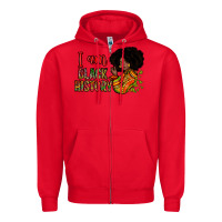 Red i am black history Zipper Hoodie - Zillion Design Studio
