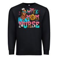 Black afro wife mom nurse Premium Sweatshirt - AdoDesignShop