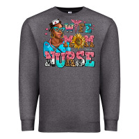 Charcoal Heather afro wife mom nurse Premium Sweatshirt - AdoDesignShop
