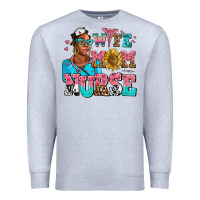 Heather Grey afro wife mom nurse Premium Sweatshirt - AdoDesignShop