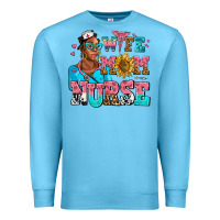 Ocean Blue afro wife mom nurse Premium Sweatshirt - AdoDesignShop