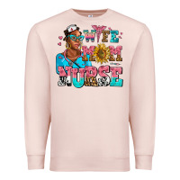 Pale Pink afro wife mom nurse Premium Sweatshirt - AdoDesignShop