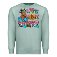 Seafoam afro wife mom nurse Premium Sweatshirt - AdoDesignShop