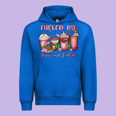Fueled By Jesus And Coffee Urban Hoodie Designed By Maliassmallbusiness