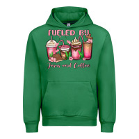 Emerald fueled by jesus and coffee Urban Hoodie - MaliasSmallBusiness
