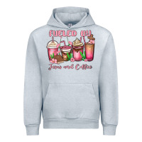 Heather Grey fueled by jesus and coffee Urban Hoodie - MaliasSmallBusiness