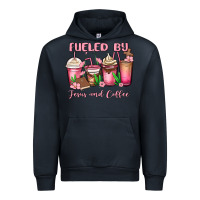 Navy fueled by jesus and coffee Urban Hoodie - MaliasSmallBusiness