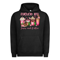 Pigment Black fueled by jesus and coffee Urban Hoodie - MaliasSmallBusiness