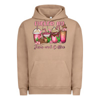 Pigment Burro fueled by jesus and coffee Urban Hoodie - MaliasSmallBusiness