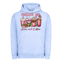 Pigment Grape Ice fueled by jesus and coffee Urban Hoodie - MaliasSmallBusiness