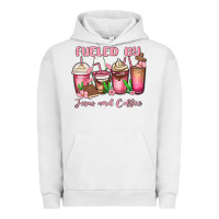 Pigment Lunar Rock fueled by jesus and coffee Urban Hoodie - MaliasSmallBusiness