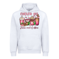 White fueled by jesus and coffee Urban Hoodie - MaliasSmallBusiness