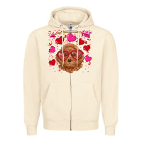 Sandshell valentine's day toy poodle Zipper Hoodie - RanaPortraitStore