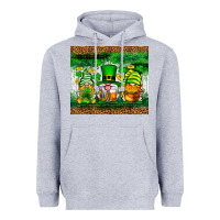 Heather Grey St. Patrick's Day gnomies tumbler St. Patricks Day Heavyweight Hoodie - Neo Western