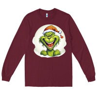 Burgundy Grinch Long Sleeve Tee - Unal Design