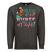 Afro  Nurse Sleep All Day Nurse All Night Premium Sweatshirt | Teevron