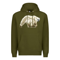 Army Green Polar Bear Premium Hoodie - LillyAllenDesigns