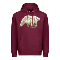 Burgundy Polar Bear Premium Hoodie - LillyAllenDesigns