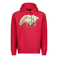 Cardinal Polar Bear Premium Hoodie - LillyAllenDesigns