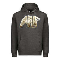 Charcoal Heather Polar Bear Premium Hoodie - LillyAllenDesigns