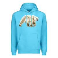 Ocean Blue Polar Bear Premium Hoodie - LillyAllenDesigns