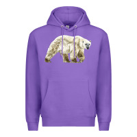 Purple Polar Bear Premium Hoodie - LillyAllenDesigns