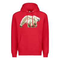 Red Polar Bear Premium Hoodie - LillyAllenDesigns