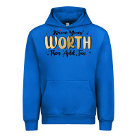 Cobalt know your worth Urban Hoodie - MaliasSmallBusiness