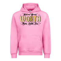 Fuchsia Pink know your worth Urban Hoodie - MaliasSmallBusiness