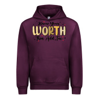 Mauve Wine know your worth Urban Hoodie - MaliasSmallBusiness