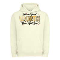 Pigment Pistachio know your worth Urban Hoodie - MaliasSmallBusiness