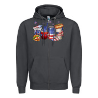 Smoke 4th of july coffee cups Zipper Hoodie - texasbilliewilder