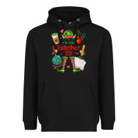 Black im the teacher elf Heavyweight Hoodie - FaDigitalArtStudio