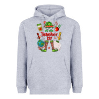 Heather Grey im the teacher elf Heavyweight Hoodie - FaDigitalArtStudio