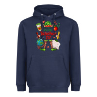 Navy im the teacher elf Heavyweight Hoodie - FaDigitalArtStudio