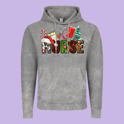 Christmas Nurse Vintage Hoodie Designed By Adodesignshop