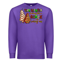 Purple torn between looking like a snack and eating one Premium Sweatshirt - AdoDesignShop
