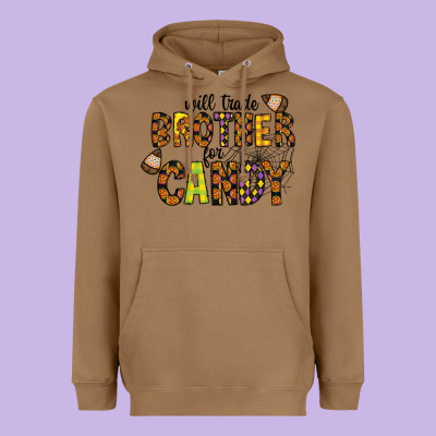 Will Trade Brother For Candy Heavyweight Hoodie Designed By Cowhidedigitalart