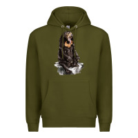 Army Green Malayan Sun Bear Premium Hoodie - LillyAllenDesigns