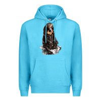 Ocean Blue Malayan Sun Bear Premium Hoodie - LillyAllenDesigns