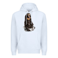 White Malayan Sun Bear Premium Hoodie - LillyAllenDesigns