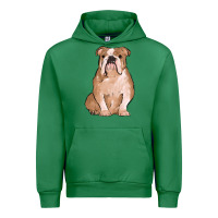 Emerald bulldog Urban Hoodie - MaliasSmallBusiness