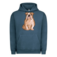 Pigment Midnight Navy bulldog Urban Hoodie - MaliasSmallBusiness