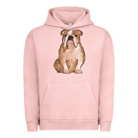 Pigment Salmon bulldog Urban Hoodie - MaliasSmallBusiness