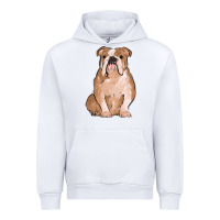 White bulldog Urban Hoodie - MaliasSmallBusiness