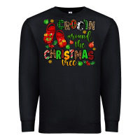 Black Croc'in around the christmas tree Premium Sweatshirt - AdoDesignShop
